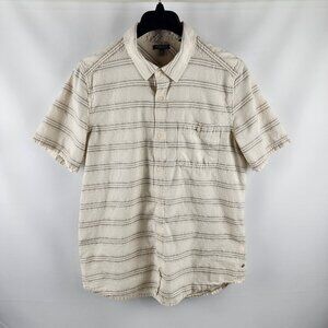 Toad & Co Shirt Mens Large Multi Stripe Hardscapes S/S Button Up